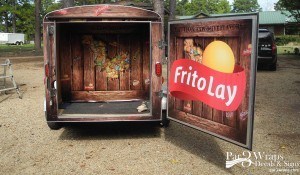 trailer and door vinyl wrap promotional vehicle