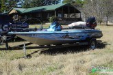 Bass fishing boat wrap with matching console